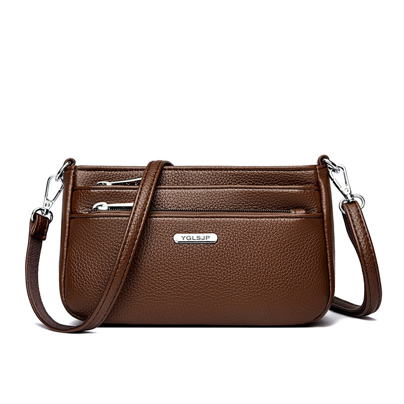 Women's Portable Urban Simple Lychee Pattern Bags
