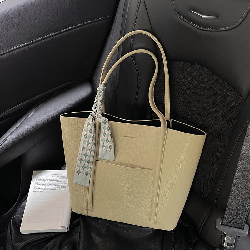 Underarm Retro Solid Color Mother Silk Scarf Women's Messenger Bag