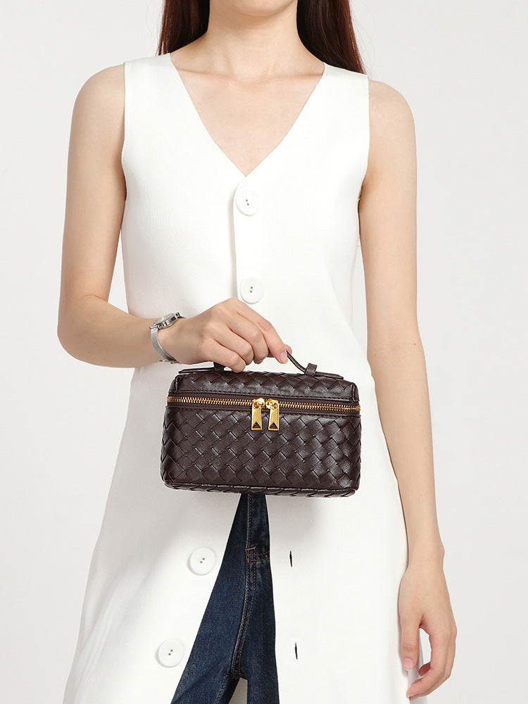 Unique Hand-woven Fashion Hand Lunch Box Women's Messenger Bag