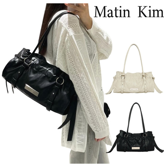 Spring Metal Label Side Strap Long Handbags