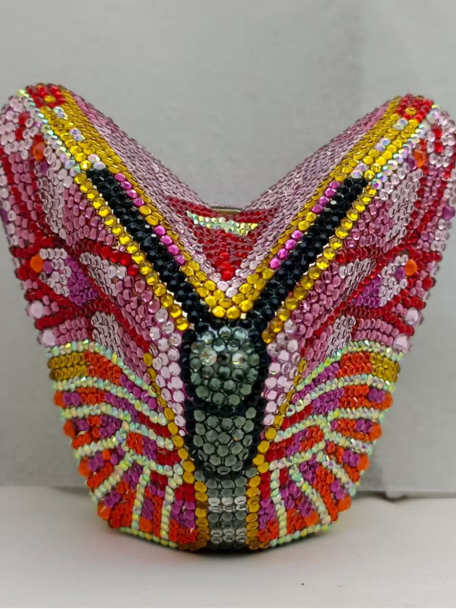 Butterfly Bottoming Drill Clutch Party Banquet Dinner Bag
