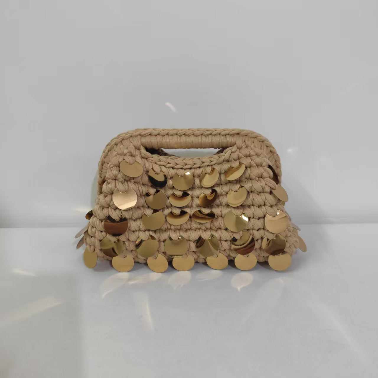 Autumn Pure Hand-woven Sequined Cloth Strip Women's Clutch