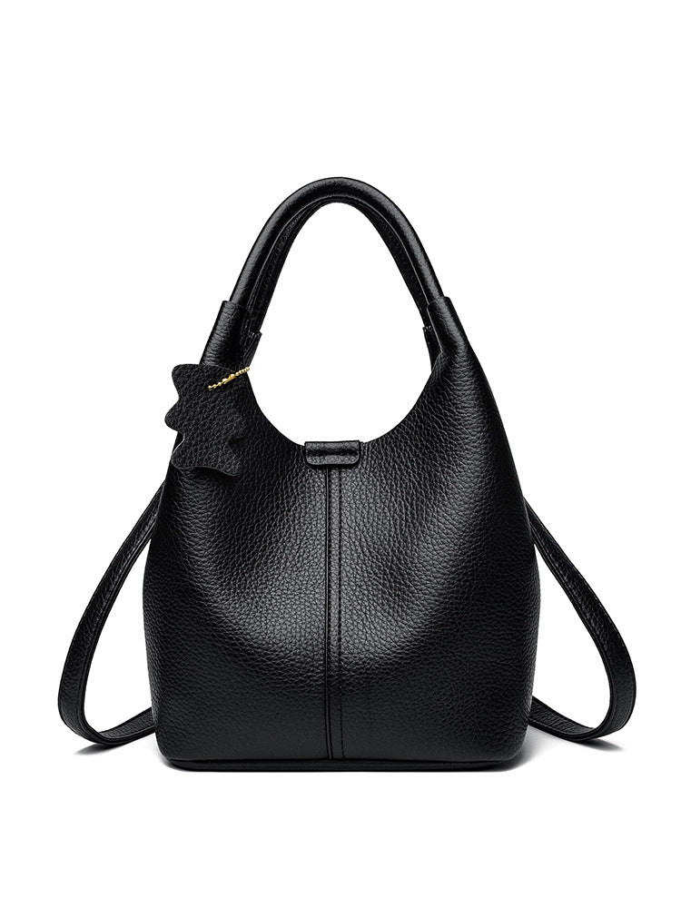 Women's Fashionable Color Blocking Vegetable Basket Generous Lock