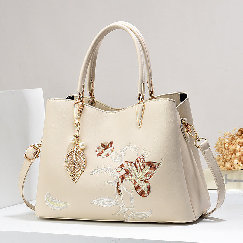 Women's Fashion Large Capacity Embroidered Mother Handbags