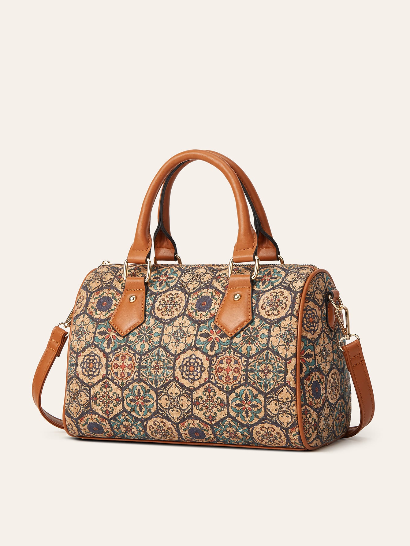 Women's Vintage Soft Wood Grain Printing Ethnic Bags