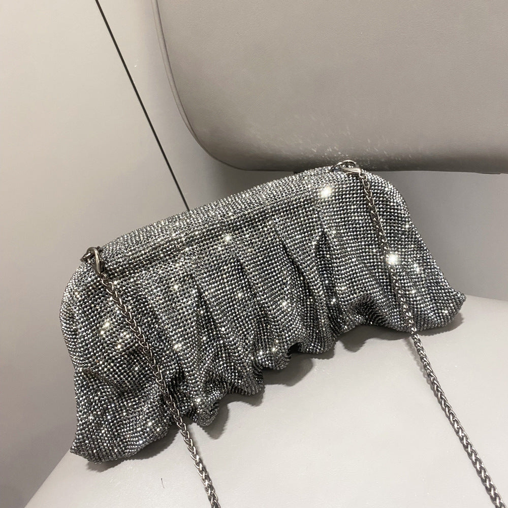 Women's Shiny Rhinestone Clip Diamond Lady's Women's Clutch