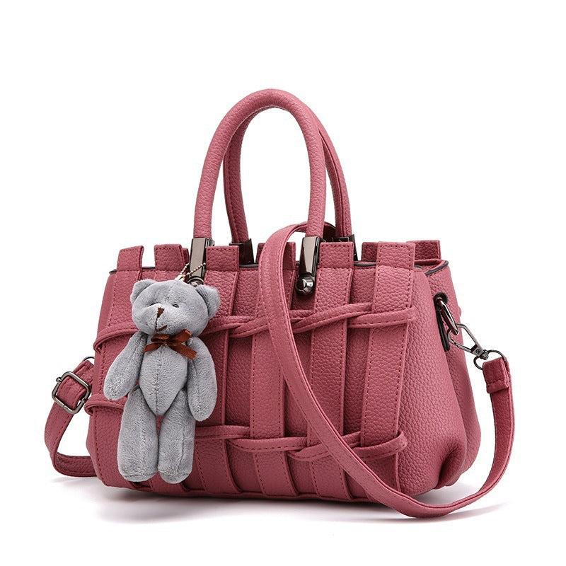 Women's Leather Korean Style Trendy Woven Bags