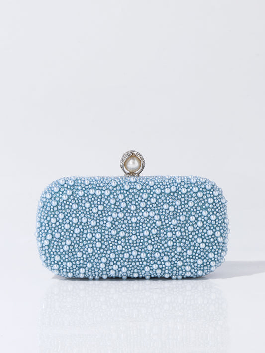 Vintage Pearl Beaded Cheongsam Clutch Party Dinner Bag