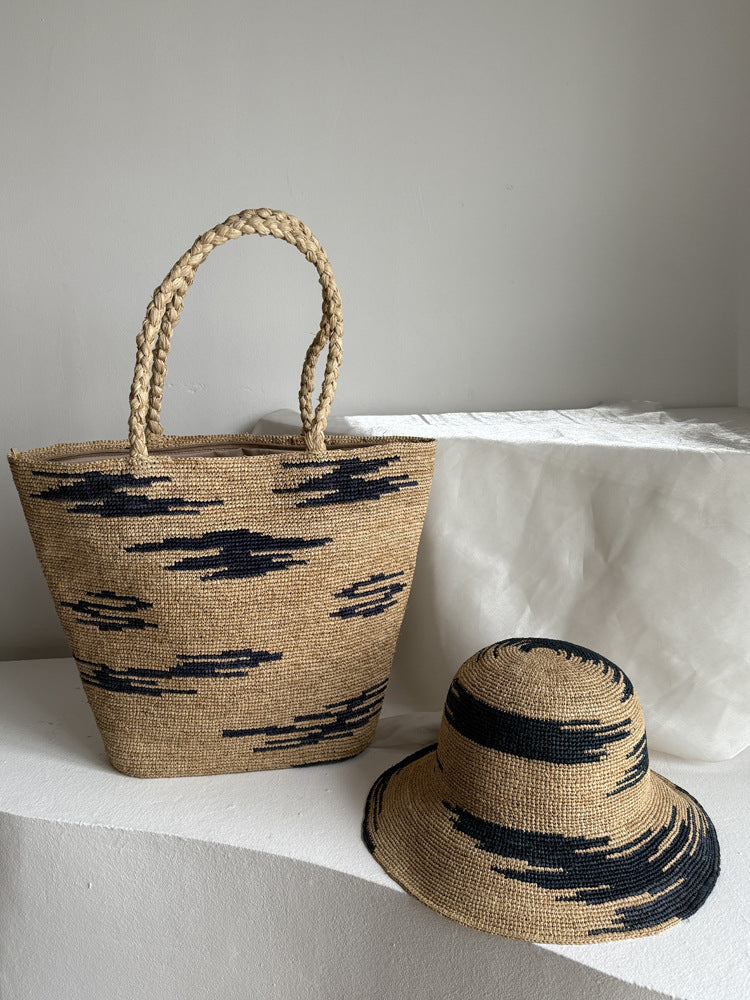 Raffia Hand-woven Hat Female Summer Seaside Vacation Bags