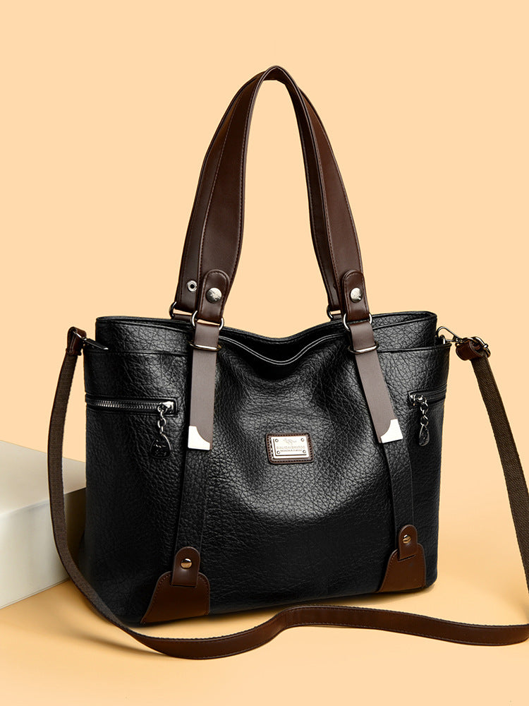 Women's Soft Leather Leisure Commute Mom Women's Messenger Bag