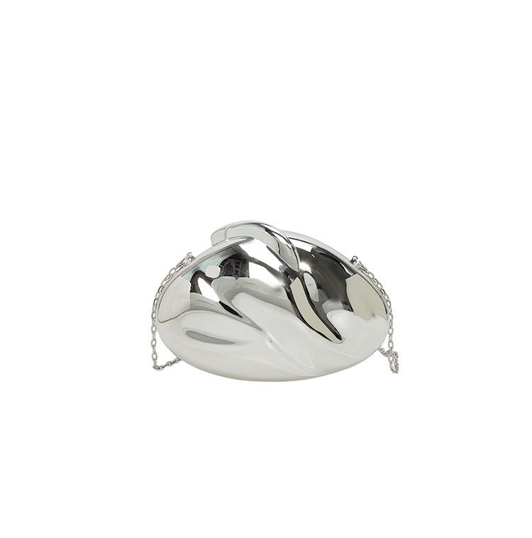 Women's Oval Acrylic Glossy Fashion Creative Chain Evening Bags