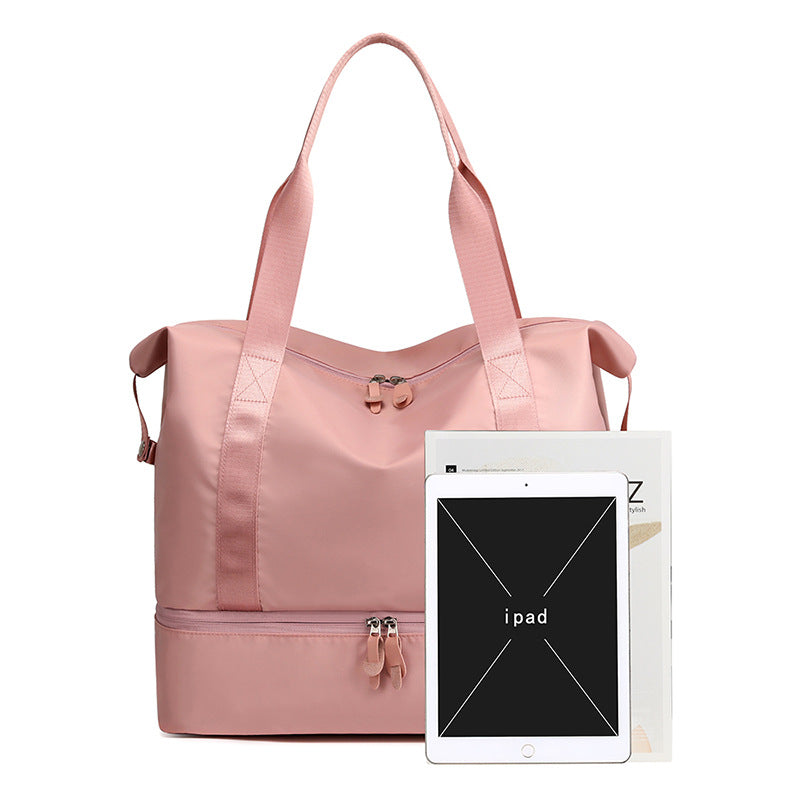 Women's Large Capacity Dry Wet Separation Fashion Waterproof Nylon Women's Shoulder Bag