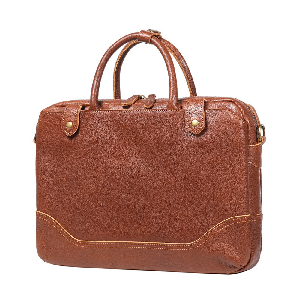 Men's Business Cowhide Large Capacity Computer Men's Handbags