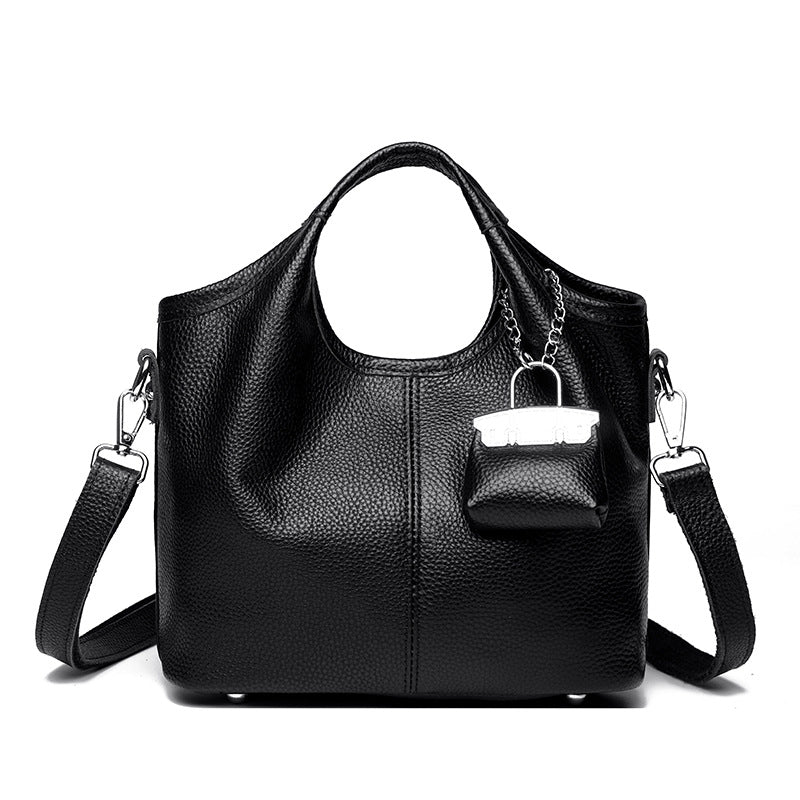 Women's First Layer Cowhide Fashion Commuter Large Capacity Handbags