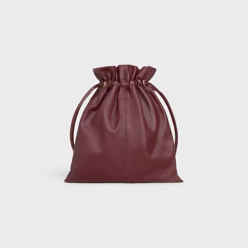 Design Sheepskin Lucky Drawstring Simple Fashion Elegant Women's Handbag