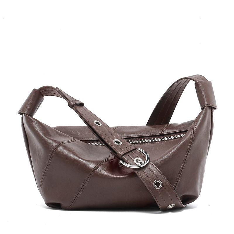 Women's Cowhide Retro High Sense Croissant Fashion Bags