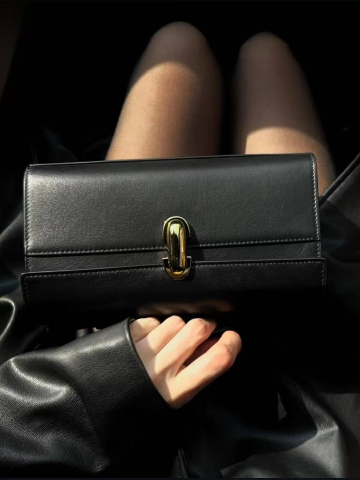 Women's Light Luxury Long Clutch Fashion Simple Baguette Design Women's Handbag