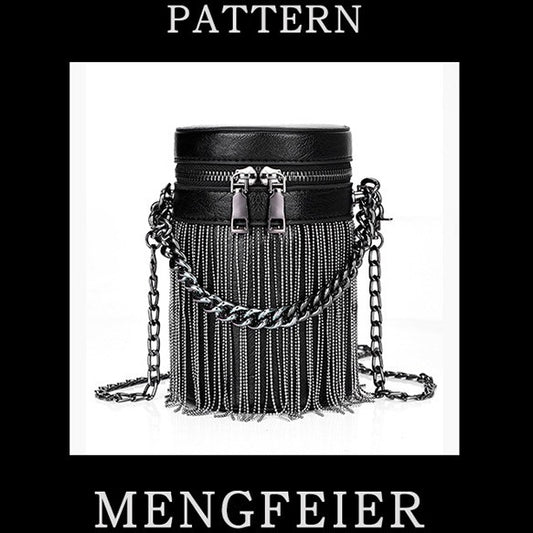 Women's Winter Black Tassel Fashion Korean Style Shoulder Bags