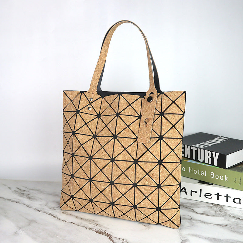 Women's Geometric High Sense Underarm Fashion Pleated Folding Tote Bag