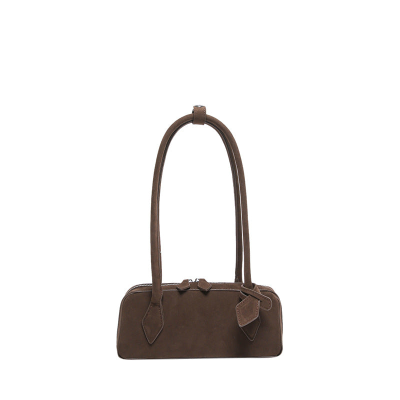Women's Suede Baguette Underarm Fashion Texture Solid Women's Shoulder Bag