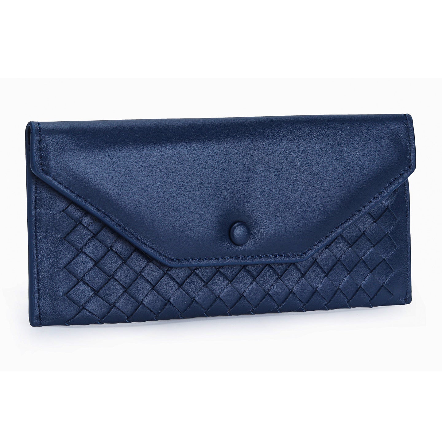 Women's & Men's Weave Long Multiple Slots Clutch Sheepskin Envelope The Buckle