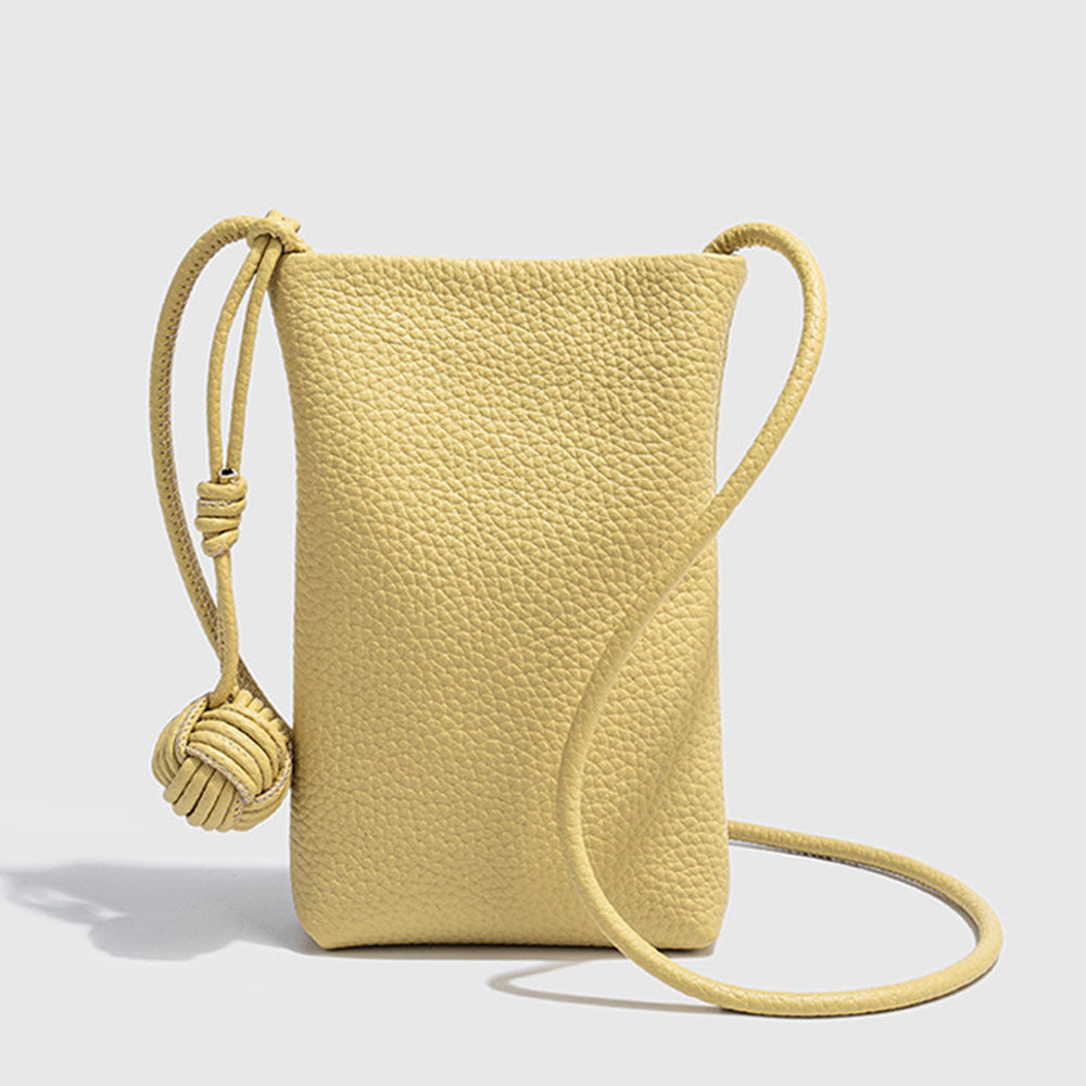 Women's First Layer Cowhide Mini Lychee Pattern Women's Leather Bag