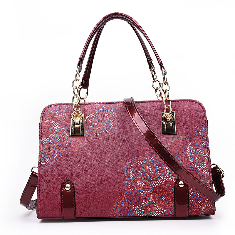 Women's Trendy Printed Shell Fashion Portable Bags