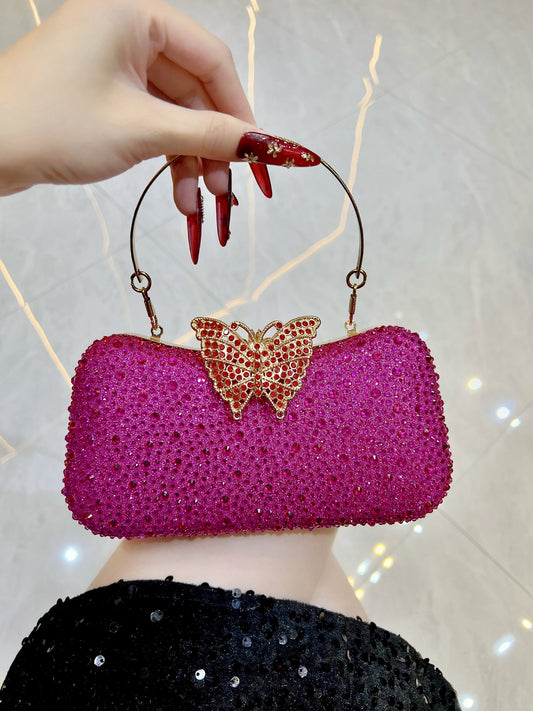 Women's Elegant Diamond Fashion Clutch Exquisite Chain Dinner Bag
