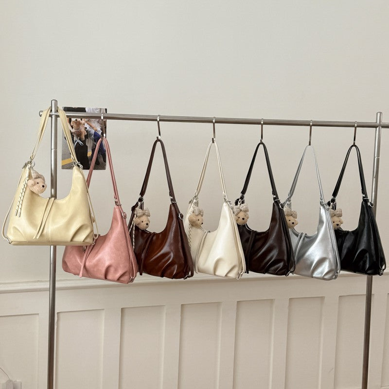 Women's Simple Retro Style Female Fashion Commuter Shoulder Bags