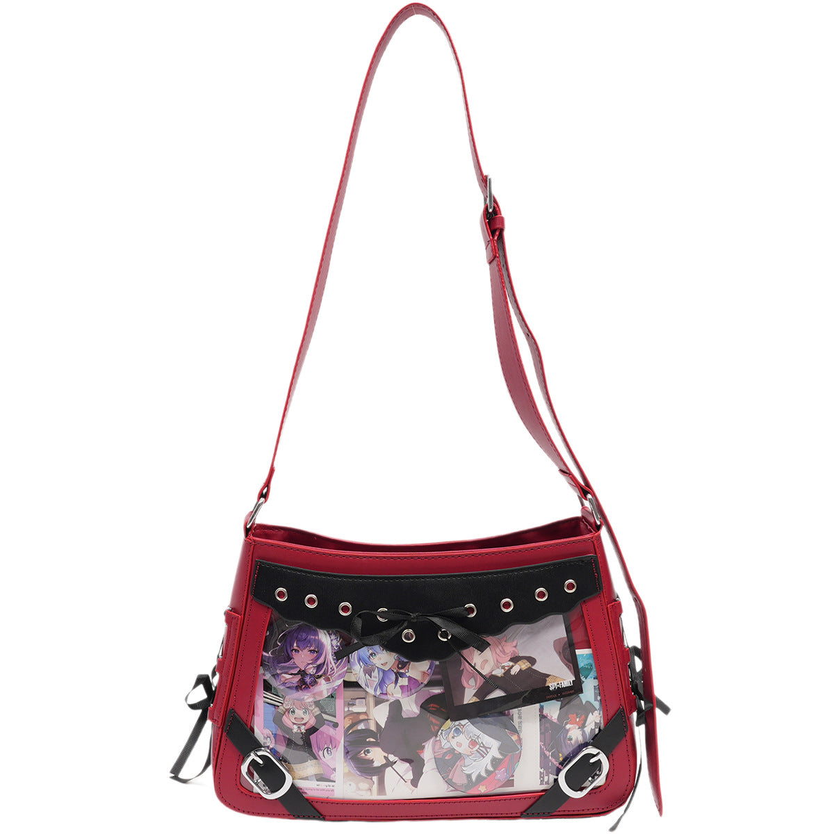 Women's Lace Bow Cartoon Cute Fresh Ribbon Transparent Women's Shoulder Bag