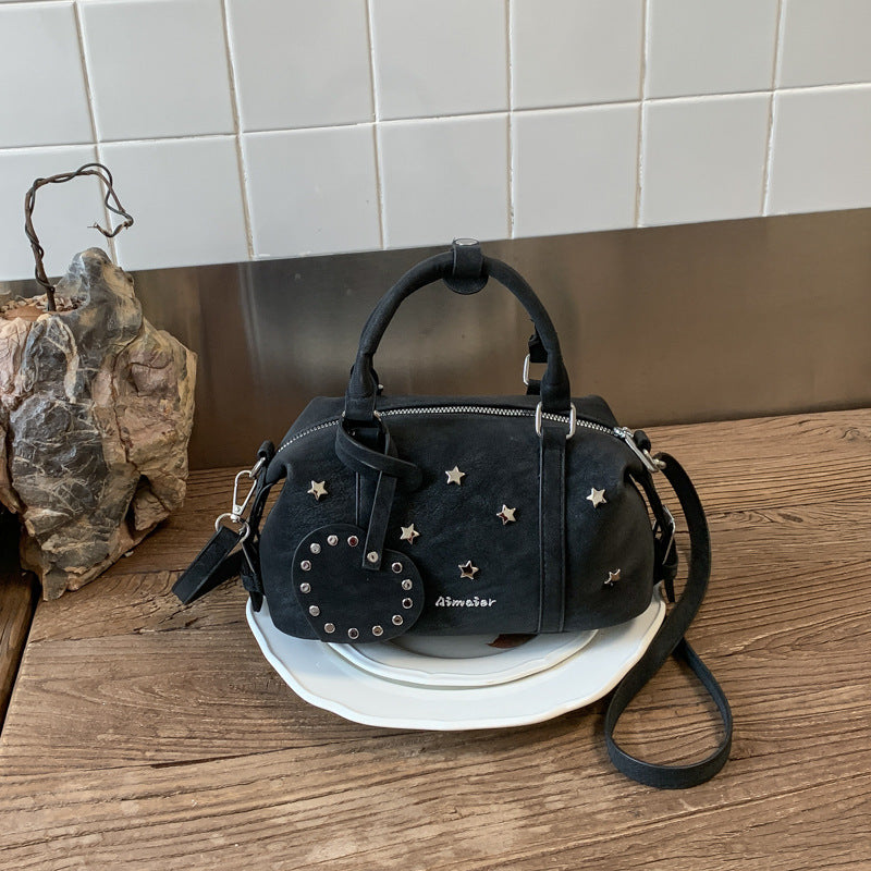 Women's Trendy Cool Rivet Blooming Portable Pillow Fashionable Women's Shoulder Bag