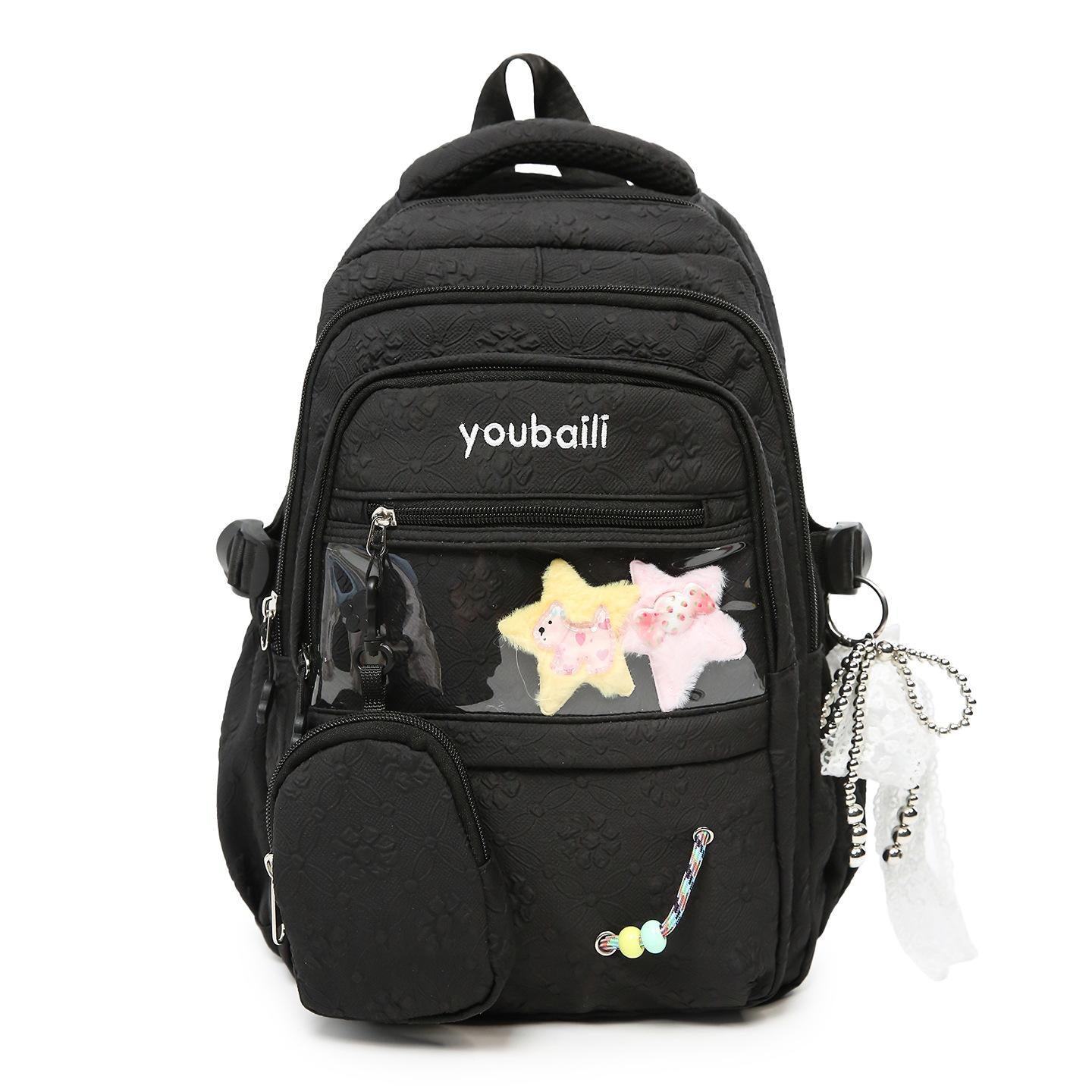 Gentle Candy Color Texture Junior Lightweight Commuter Leisure Backpack