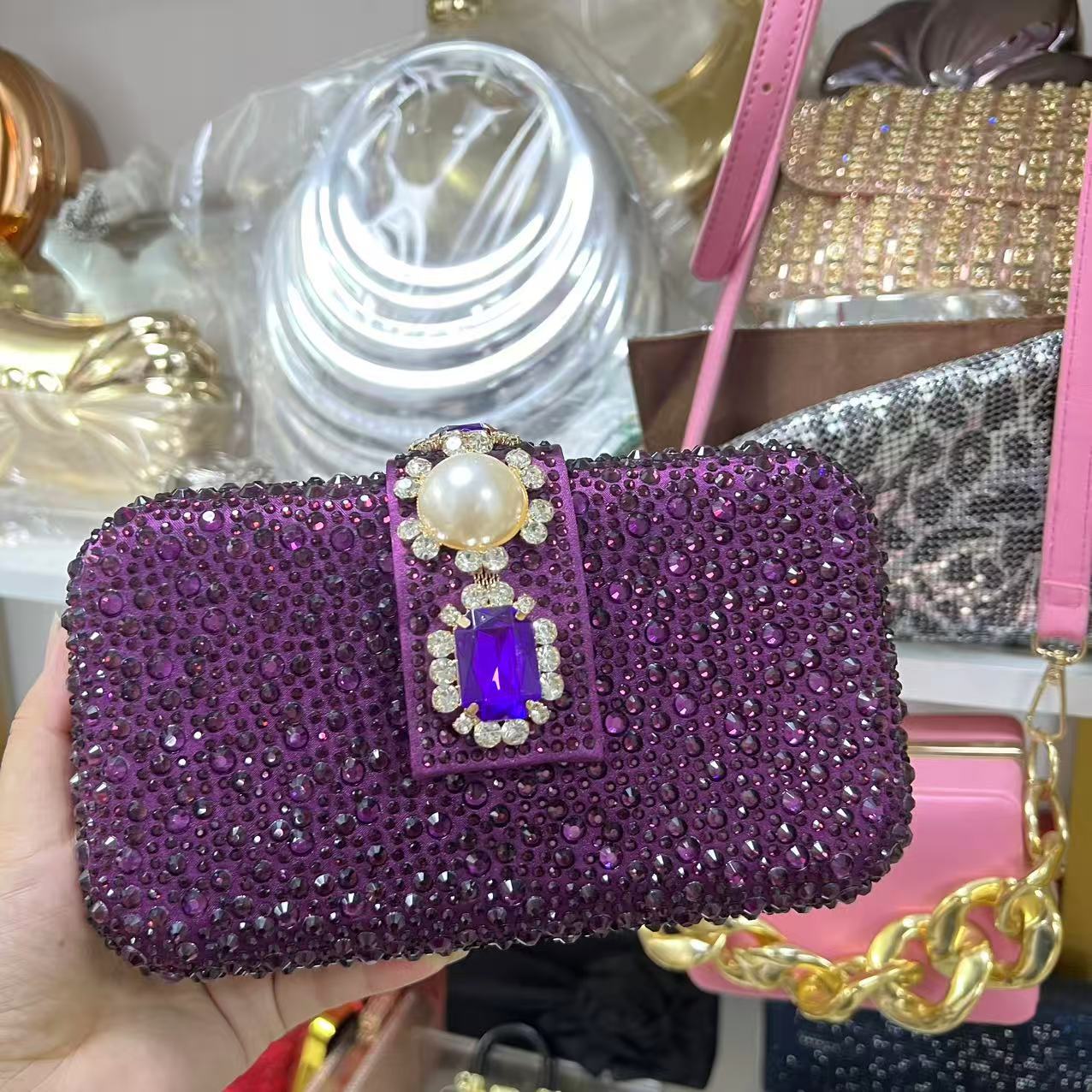 Women's Banquet Silk Clutch Cheongsam Formal Dress Women's Shoulder Bag