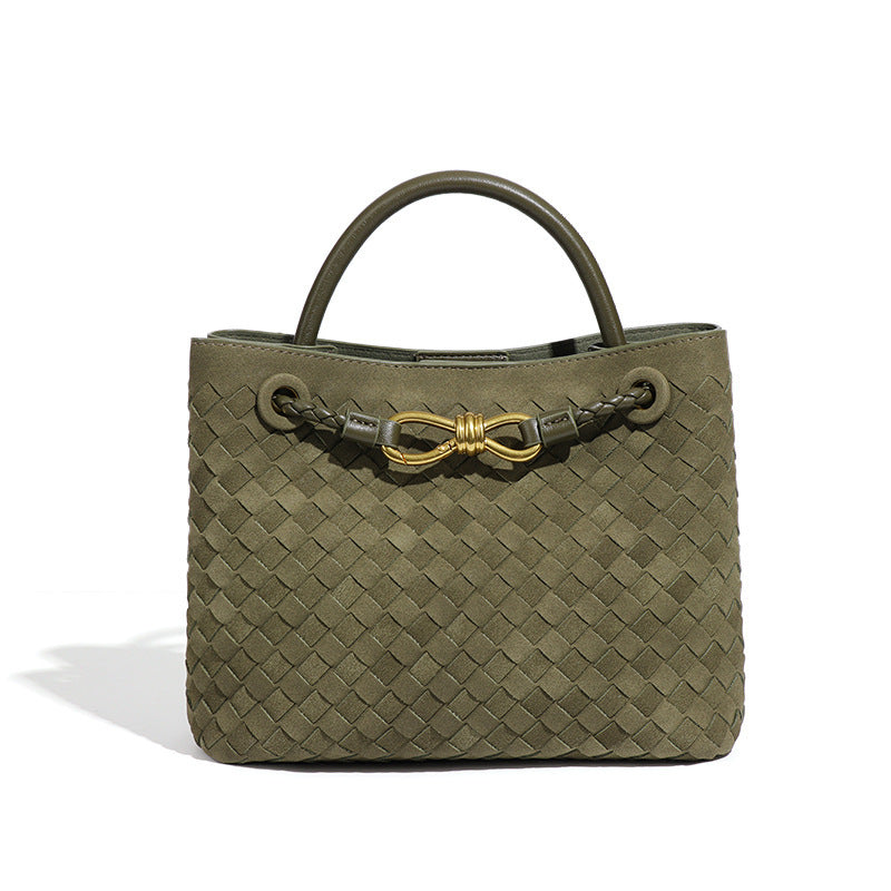 Classy Women's Frosted Suede Hand-woven Fashion Women's Handbag