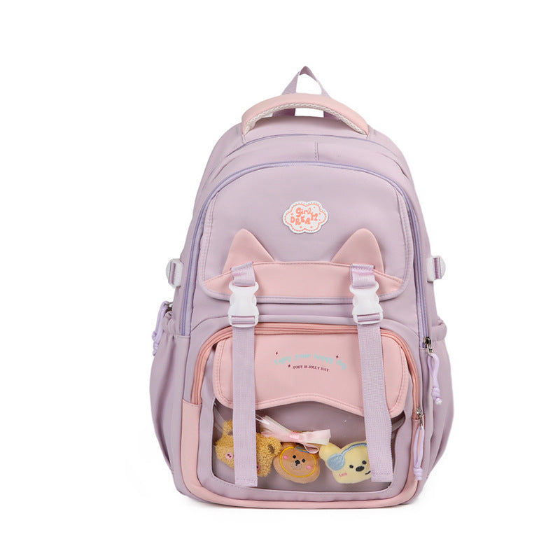 Junior Heart Snow Cartoon Good-looking Schoolgirl Backpacks