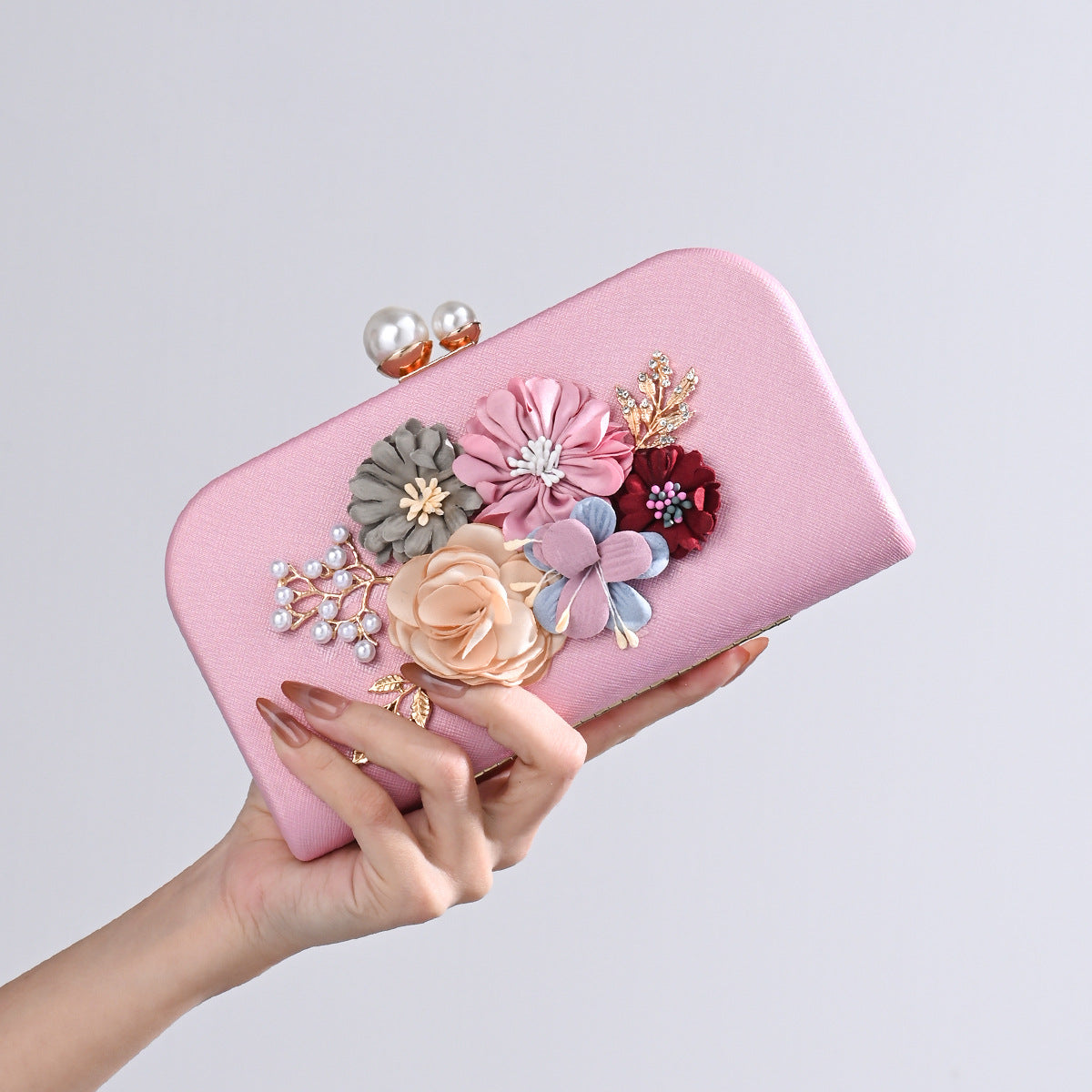 Clutch Flowers Female Temperament Wild Bridal Gown Dinner Bag