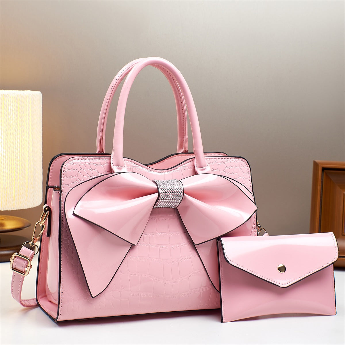 Comfortable Cool Innovative Attractive Two-piece Bow Women's Handbag