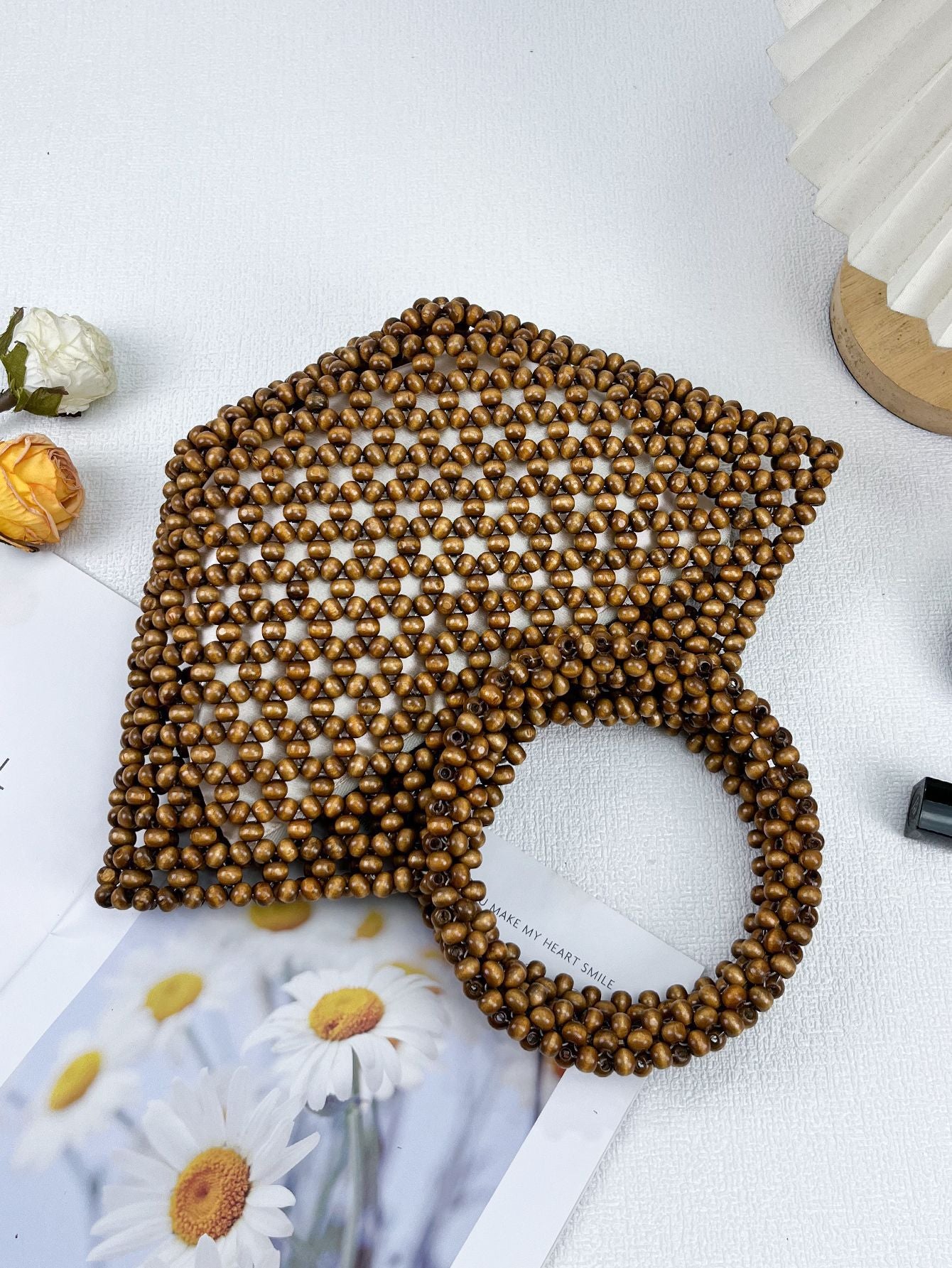 Design Handmade Beaded Weave Retro High-grade Women's Handbag