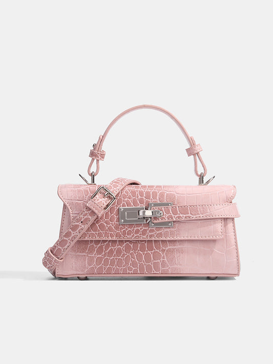 Women's Design Crocodile Pattern Kelly High-grade Small Square Bag