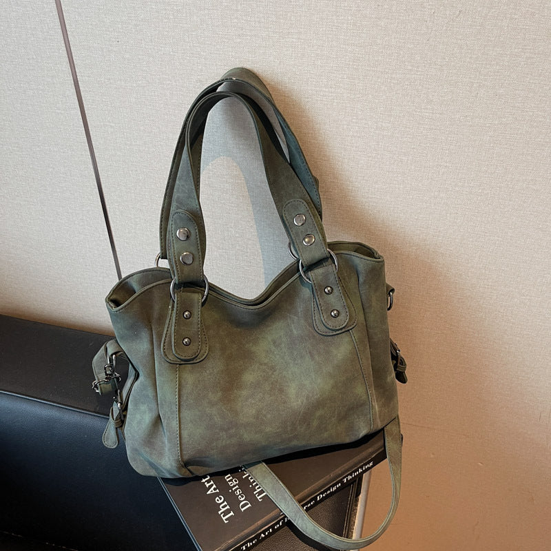 Women's Large Capacity Totes Frosted Solid Color Tote Bag