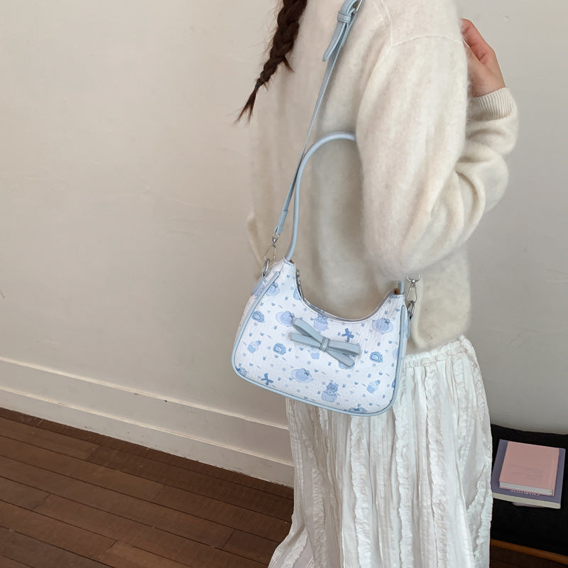 Women's Girly Style Design Cartoon Printed Fashion Small Square Bag