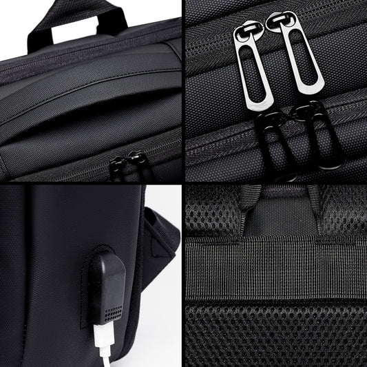 Men's Large Capacity Convenient Scalable Commute High-grade Business Backpack