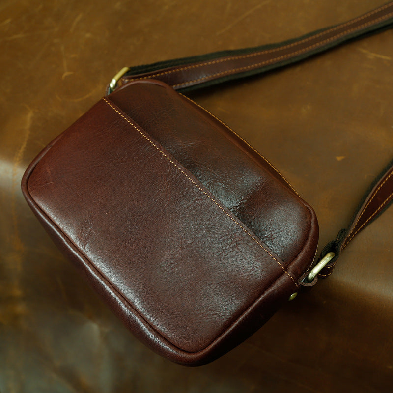 Men's Ancient Hipster Crazy Horse Leather Genuine Retro Men's Bags