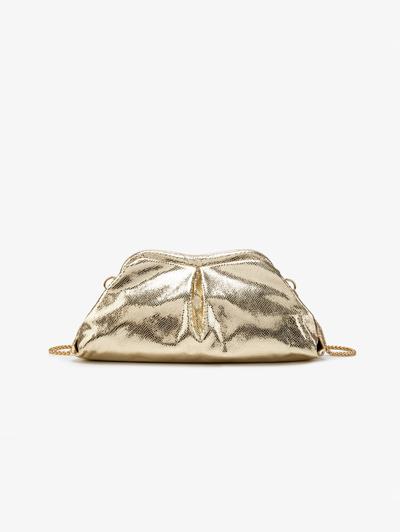 Women's Snake Pattern Clip Cloud Chain Women's Shoulder Bag