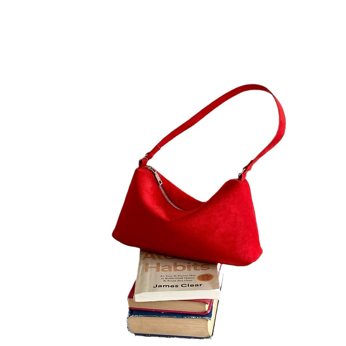 Women's Daily Frosted Suede Solid Color Portable Small Square Bag