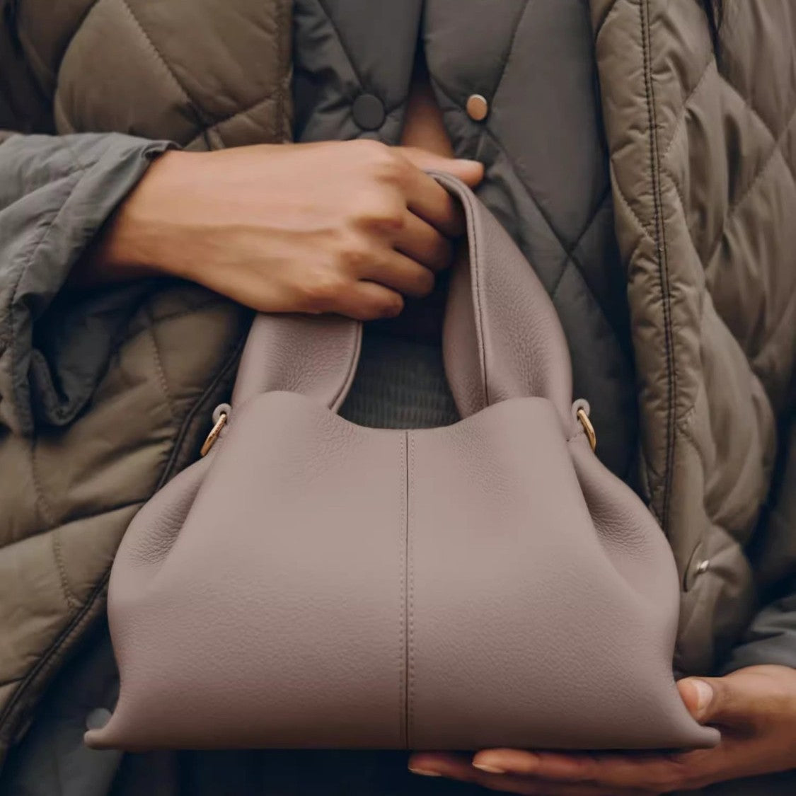 Pauline Cloud French Niche Dumpling Genuine Handbags