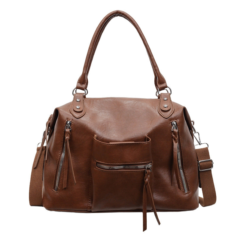 Women's Retro Commuter Portable Winter Fashion Textured Bags