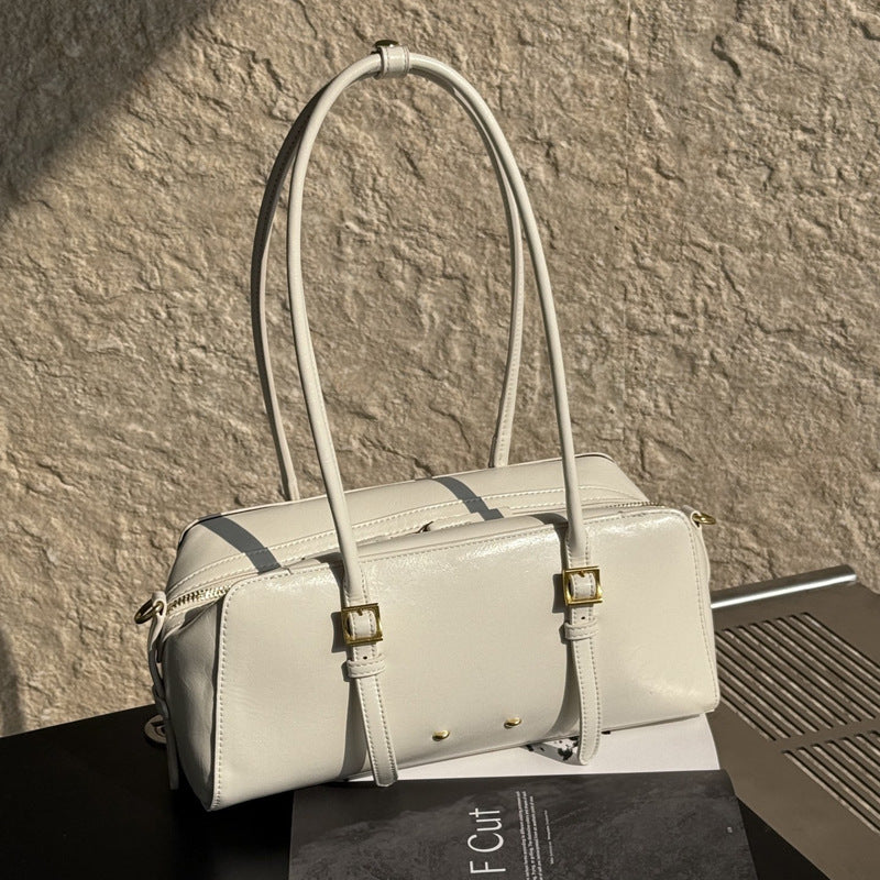 Women's Style Design Light Luxury Portable Underarm Bowling Fashion Tote Bag