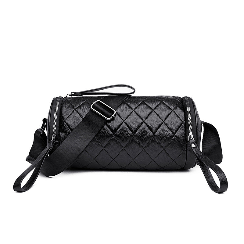 Women's High-grade Rhombus Plaid Round Pillow Women's Messenger Bag