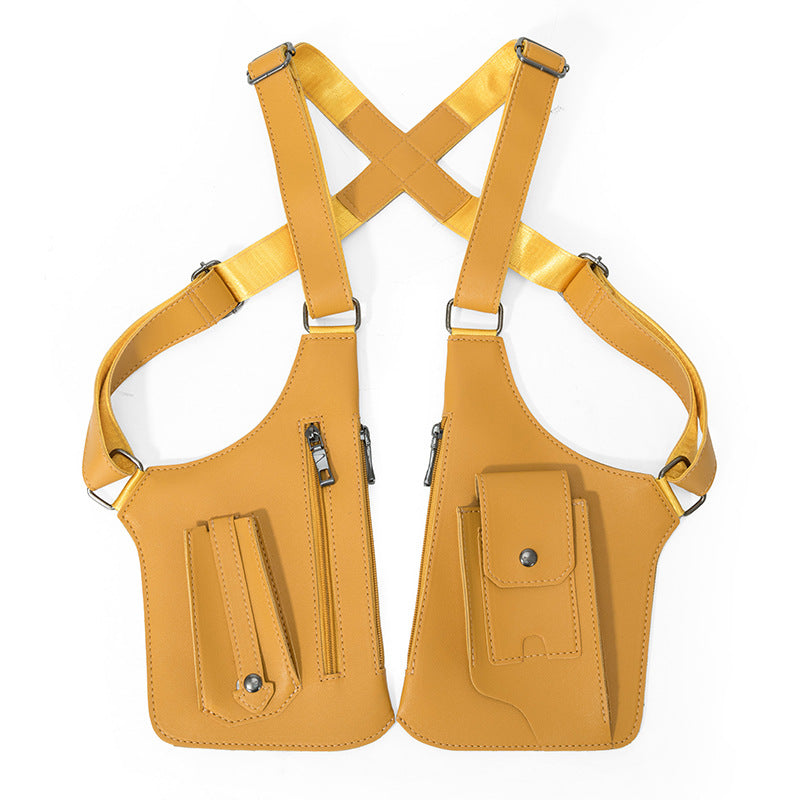 Women's & Men's Vest Vintage Strap Underarm Portable Backpacks